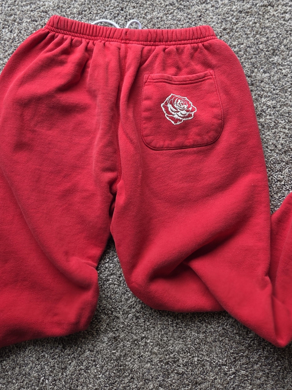 YoungLA Red Sweatpant Joggers with White Graphic - Picture 7 of 8